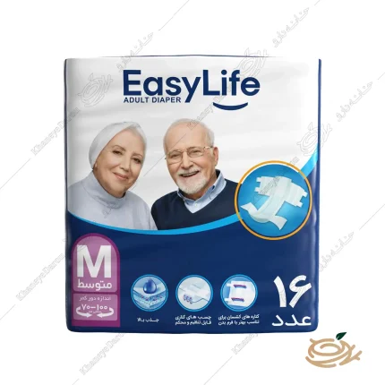 پوشک بزرگسالان ایزی لایف سایز متوسط ۱۶ عددی