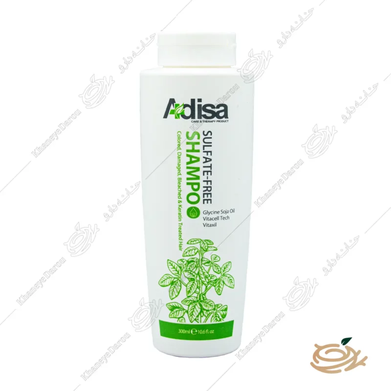 شامپو بدون سولفات آدیسا مخصوص موهای رنگ شده ، آسیب دیده، دکلره و کراتین شده 1 شامپو بدون سولفات آدیسا مخصوص موهای رنگ شده
