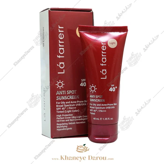 la farrerr anti spot sunscreen for oily skin light