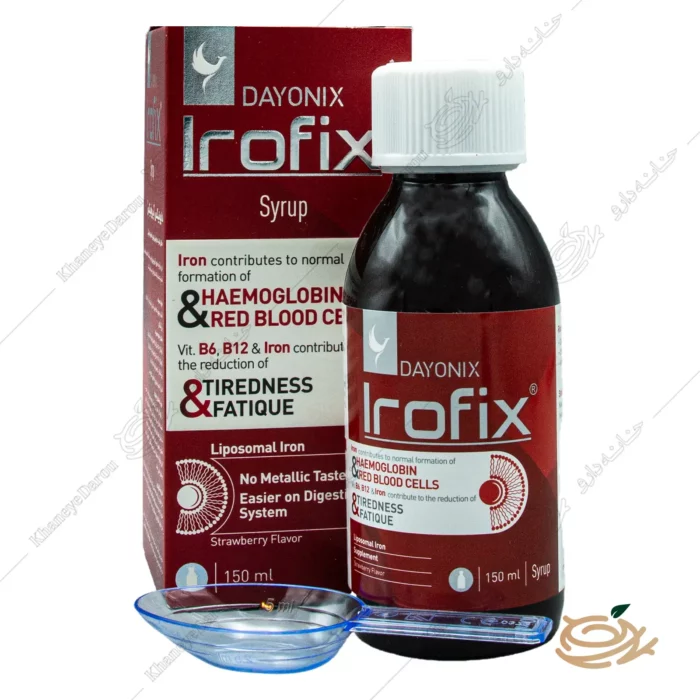 شربت آیروفیکس دایونیکس فارما،آهن لیپوزومال،بدون سیاهی دندان