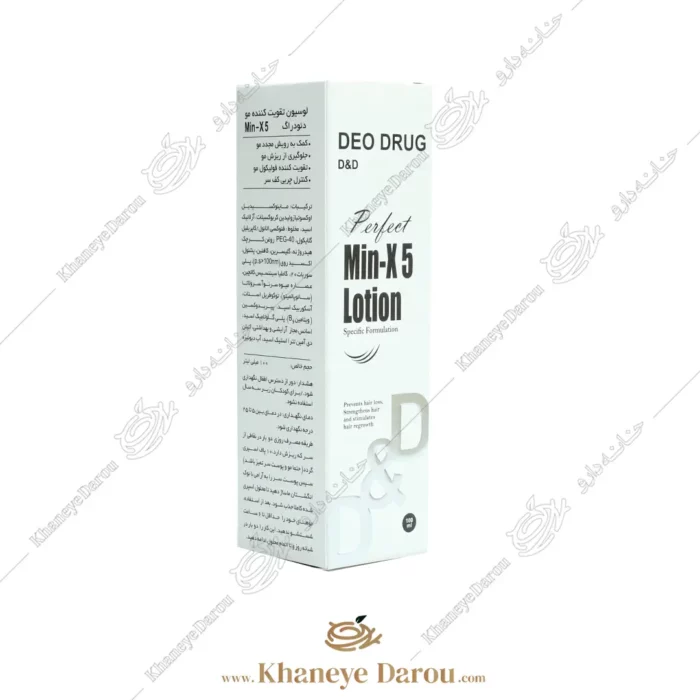 بسته بندی لوسیون تقویت کننده مو دئودراگ مدل Min – X5 حجم 100 میلی لیتر