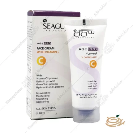کرم صورت ویتامین سی سیگل با طراحی شیک و مدرن، مناسب برای روشن‌ کنندگی پوست و کاهش لک‌ های تیره