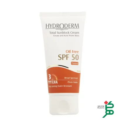ضد آفتاب پوست چرب رنگ بژ طبیعی هیدرودرم (SPF 50)