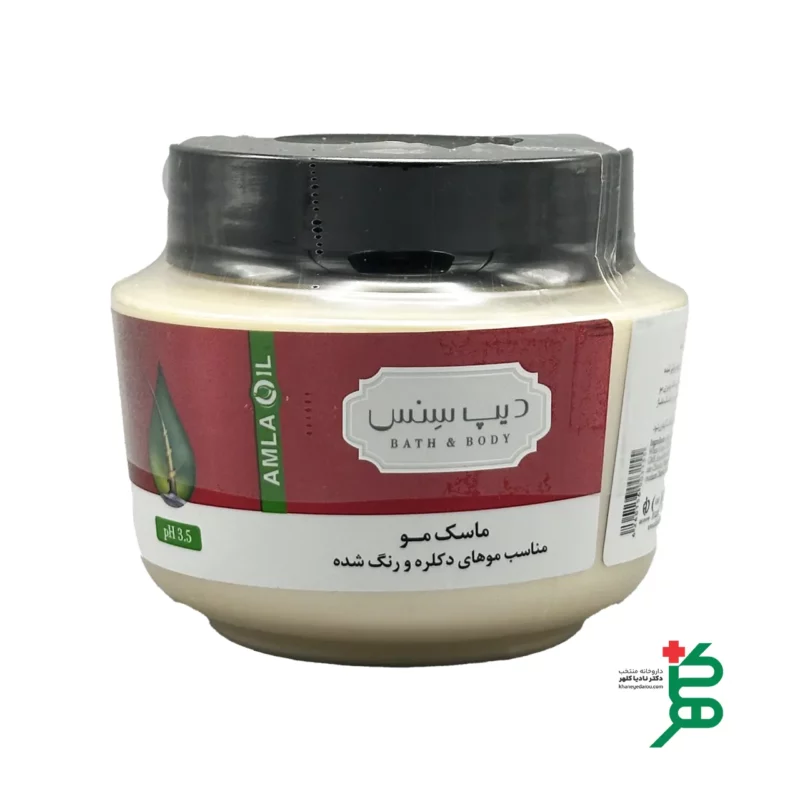 ماسک مو دیپ سنس مناسب مو رنگ شده 1 تصویر بسته بندی ماسک مو دیپ سنس مناسب موهای رنگ شده