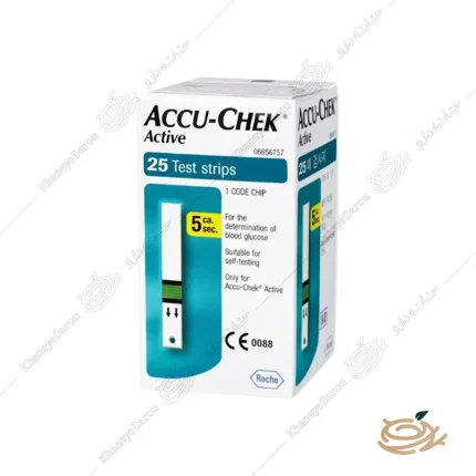 نوار تست قند خون آکواچک اکتیو بسته بندی 25 عددی