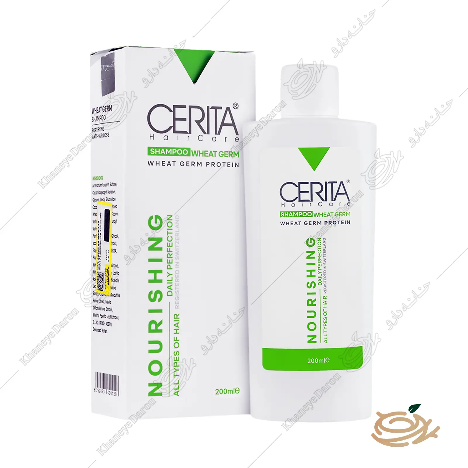 Cerita Wheat Germ Shampoo For All Hair-2 خرید شامپو جوانه گندم سریتا مناسب انواع مو