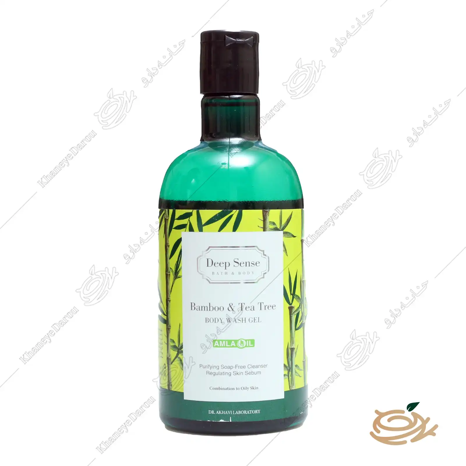 deep-sense-tea-three-and-bamboo-body-wash تصویر شامپو بدن دیپ سنس درخت چای و بامبو، شامل عصاره بامبو، اسید سالیسیلیک و هیالورونیک اسید