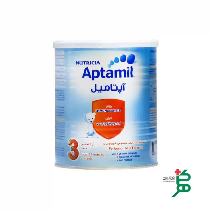 شیر خشک آپتامیل ۳ نوتریشیا از ۱۲ ماهگی به بعد ۴۰۰ گرم