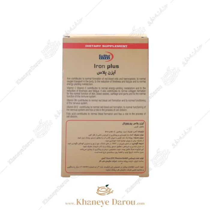 نحوه مصرف قرص آیزن پلاس یوروویتال