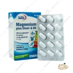 تصویر قرص منیزیم پلاس آیزن و ب6 یوروویتال