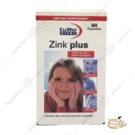 بسته بندی قرص‌ زینک پلاس ۵ میلی گرم یوروویتال از نمای جلو