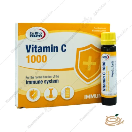 تصویر ویال خوراکی ویتامین سی یوروویتال 1000 میلی گرم