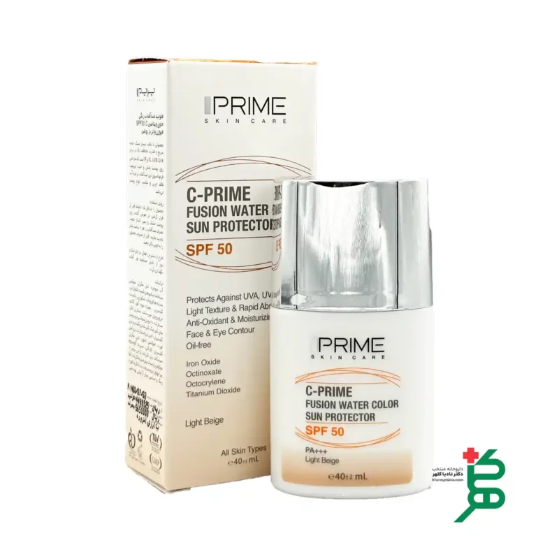 prime spf 50 fusion water sun protector light beige 40 ml