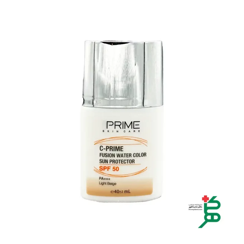 تصویر ضد آفتاب پریم فیوژن واتر حاوی ویتامین سی SPF50