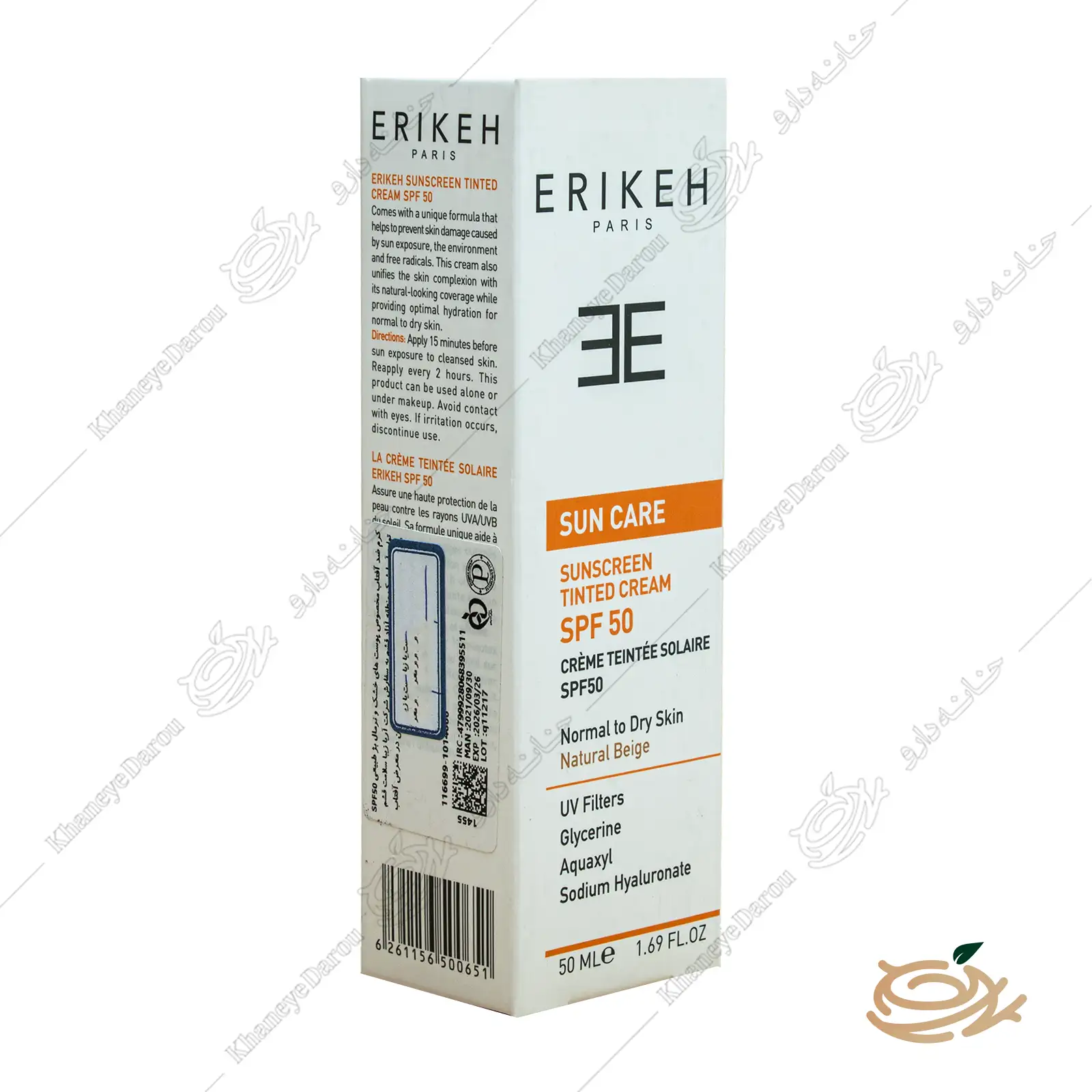 erikeh-sunscreen-cream-tinted-spf50-2 بسته بندی کرم ضد آفتاب اریکه پوست خشک