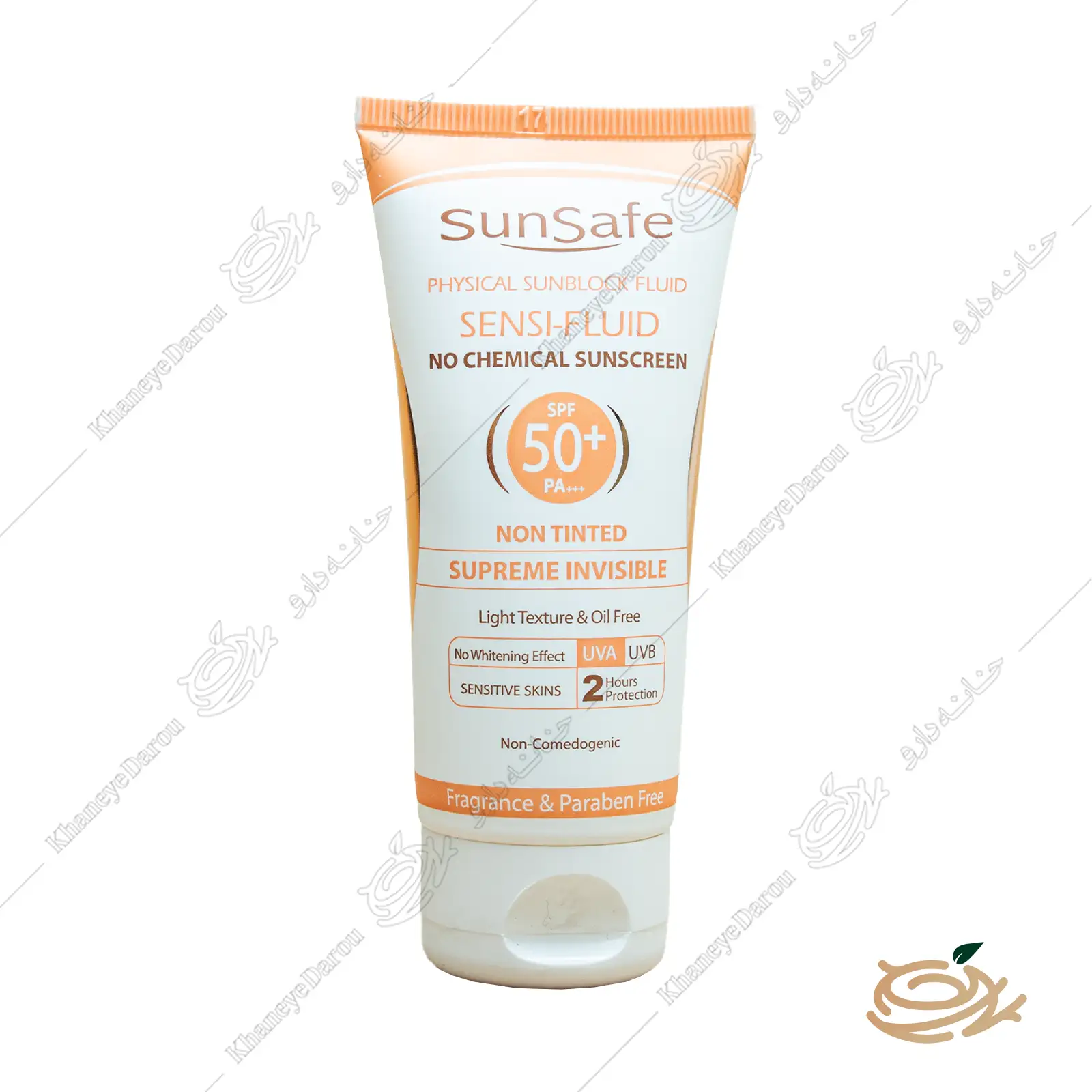 sunsafe-sensi-fluid-no-chemical-sunscreen-spf50-1 فلوئید ضد آفتاب سان سیف بی رنگ SPF50+ پوست حساس