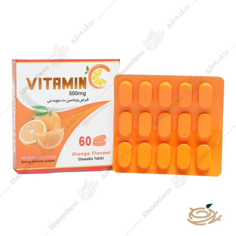 تصویر قرص ویتامین ث جویدنی ۵۰۰ میلی گرم دنیا دارو