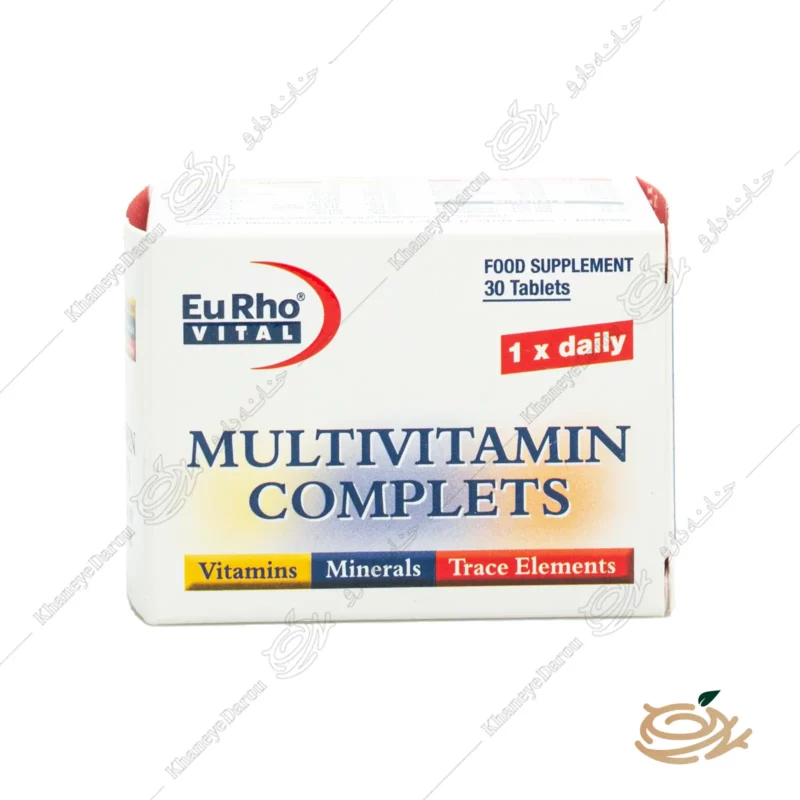 بسته بندی قرص مولتی ویتامین کامپلیت یوروویتال