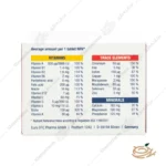 ترکیبات قرص مولتی ویتامین کامپلیت یوروویتال