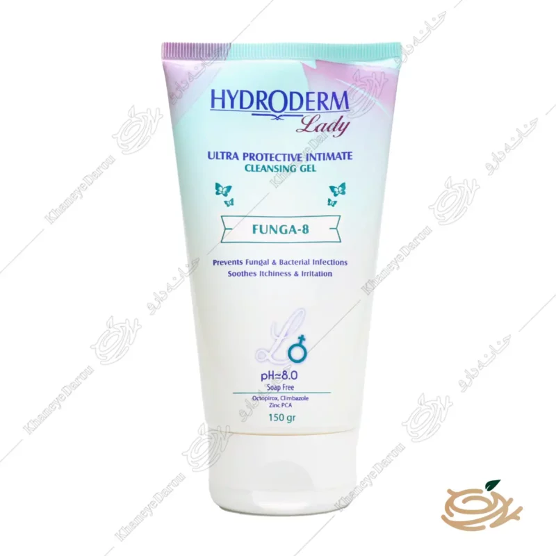 ژل شستشوی بهداشتی بانوان هیدرودرم 1 ژل بهداشتی بانوان هیدرودرم سری Quadra Action حجم 150 میلی لیتر