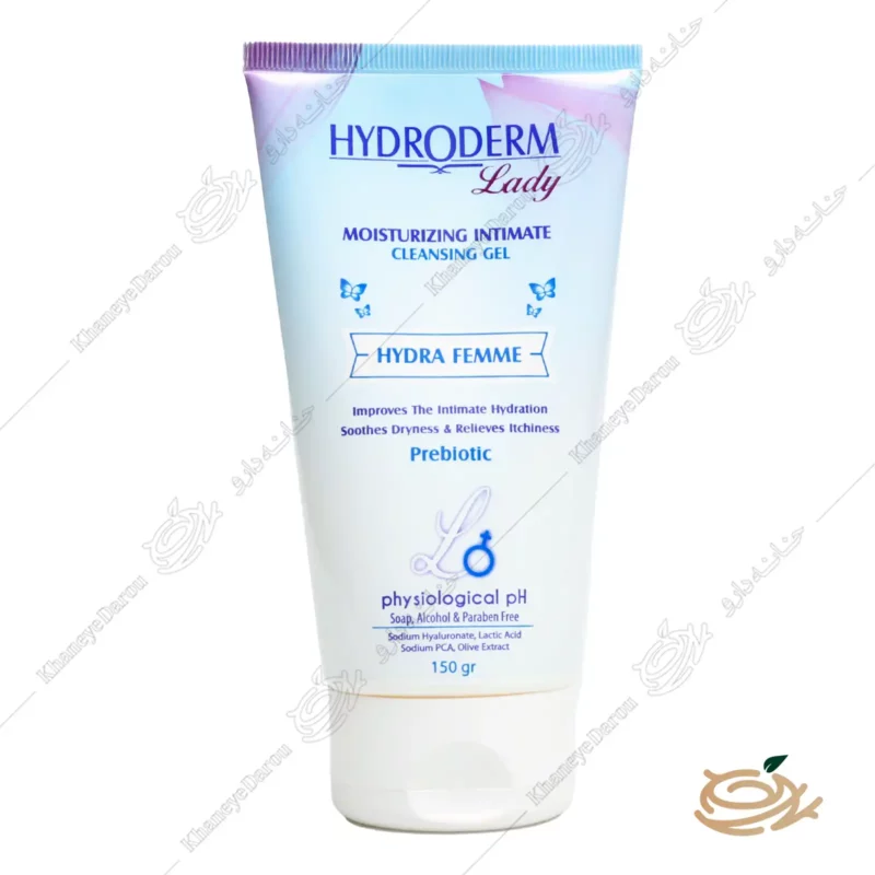 ژل بهداشتی بانوان هیدرا فم هیدرودرم 1 ژل بهداشتی بانوان هیدرودرم مدل Hydra Femme مقدار 150 گرم