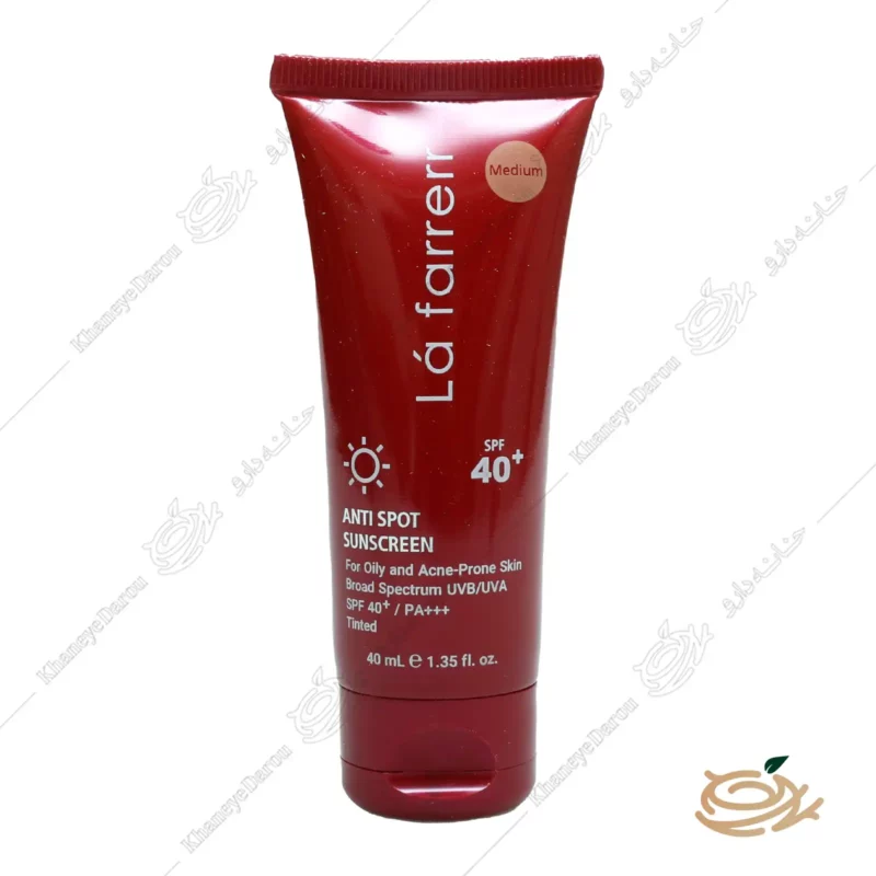 کرم ضد آفتاب ضد لک لافارر بی رنگ پوست چرب