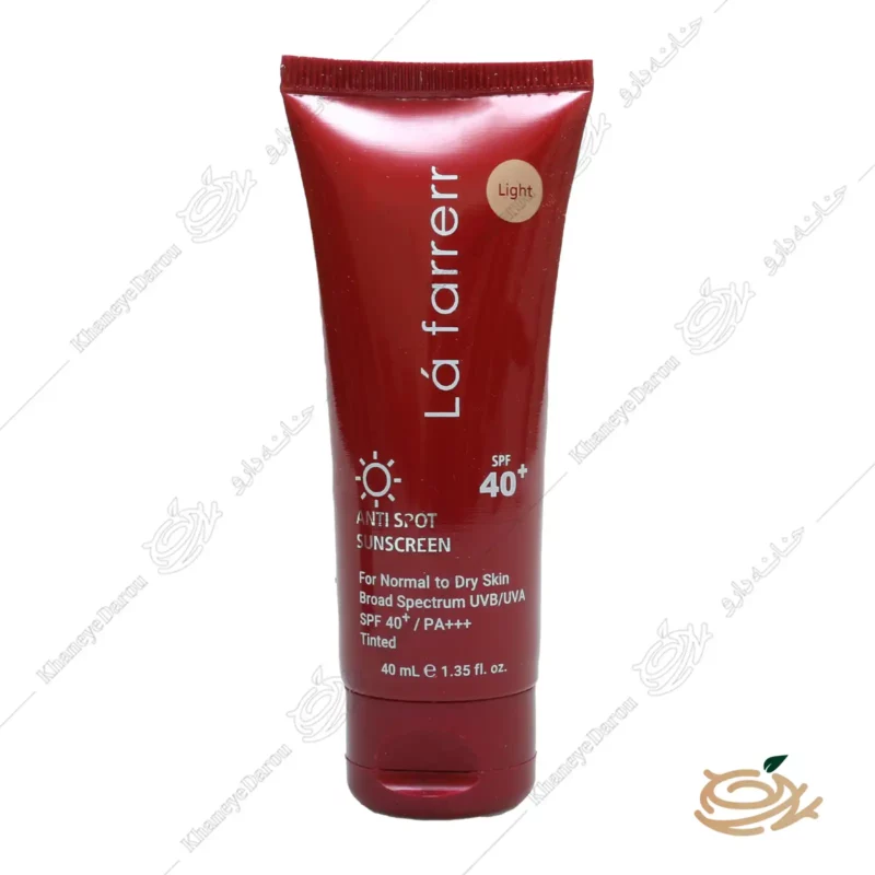 کرم ضد آفتاب ضد لک رنگی لافارر پوست خشک SPF40