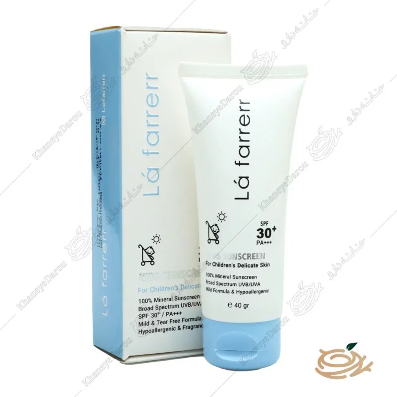 بسته بندی کرم ضد آفتاب کودکان لافارر SPF30