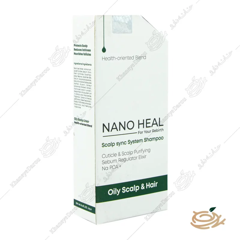 بسته بندی شامپو موی چرب نانو هیل