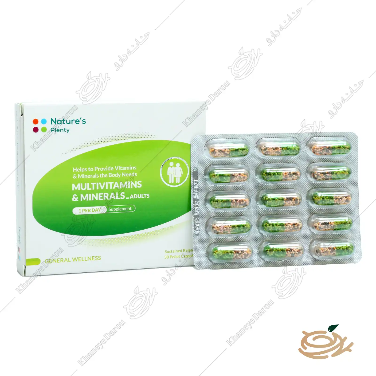 natures-plenty-multivitamin-and-mineral تصویر کپسول مولتی ویتامین مینرال بزرگسالان نیچرز پلنتی