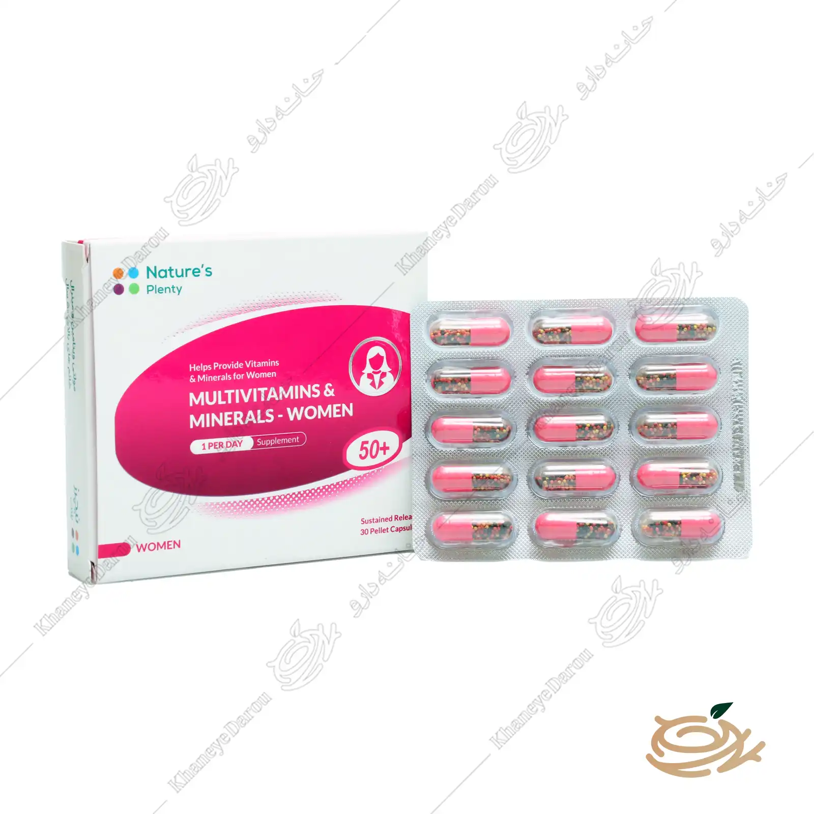 natures-plenty-multivitamins-women-over-50 تصویر مولتی ویتامین مینرال بانوان نیچرز پلنتی بالای ۵۰ سال