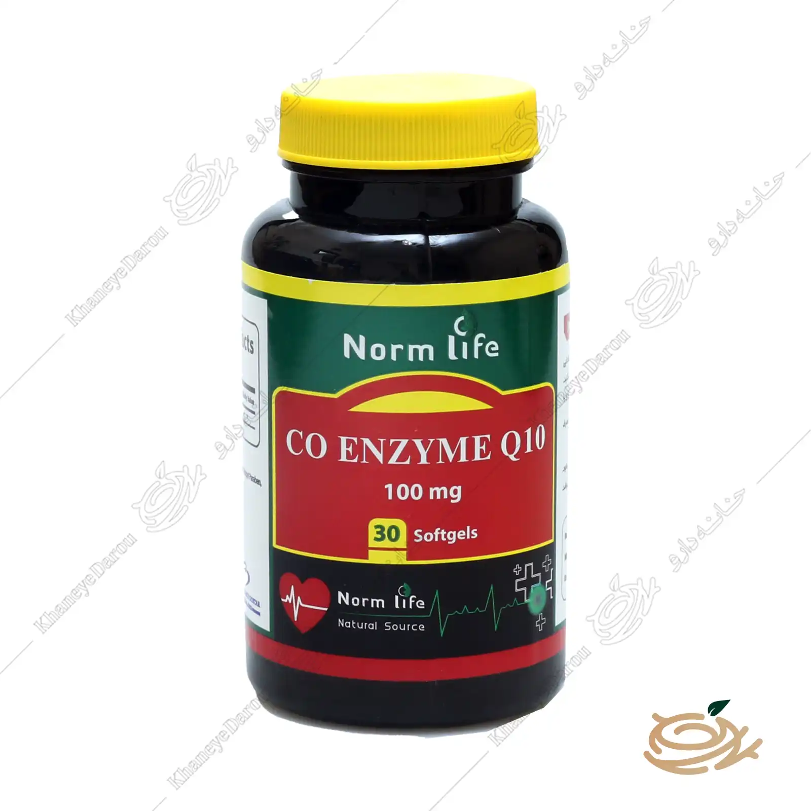 norm-life-co-enzyme-q10 تصویر قرص سافت ژل کو آنزیم کیوتن 100 میلی گرم نورم لایف