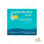 بسته بندی قرص سیستین B6 زینک رازک بسته 60 عددی
