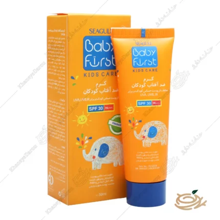 تصویر کرم ضد آفتاب کودکان بیبی فرست SPF30