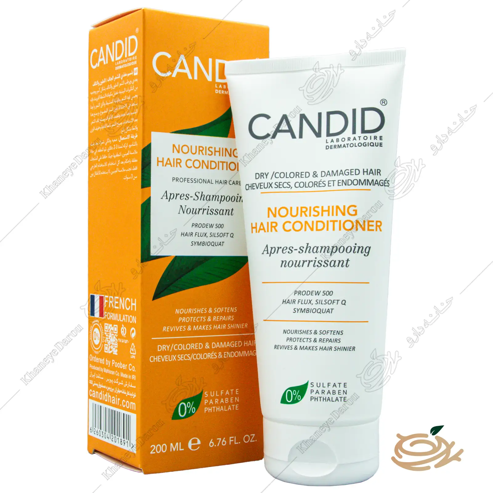 candid-nourishing-hair-conditioner-for-damaged-hair تصویر نرم کننده مغذی مو کاندید مناسب موی آسیب دیده و رنگ شده