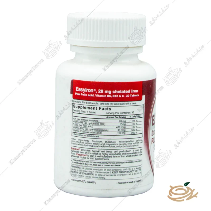 ترکیبات ایزی آیرون پلاس نکست ساپلمنت