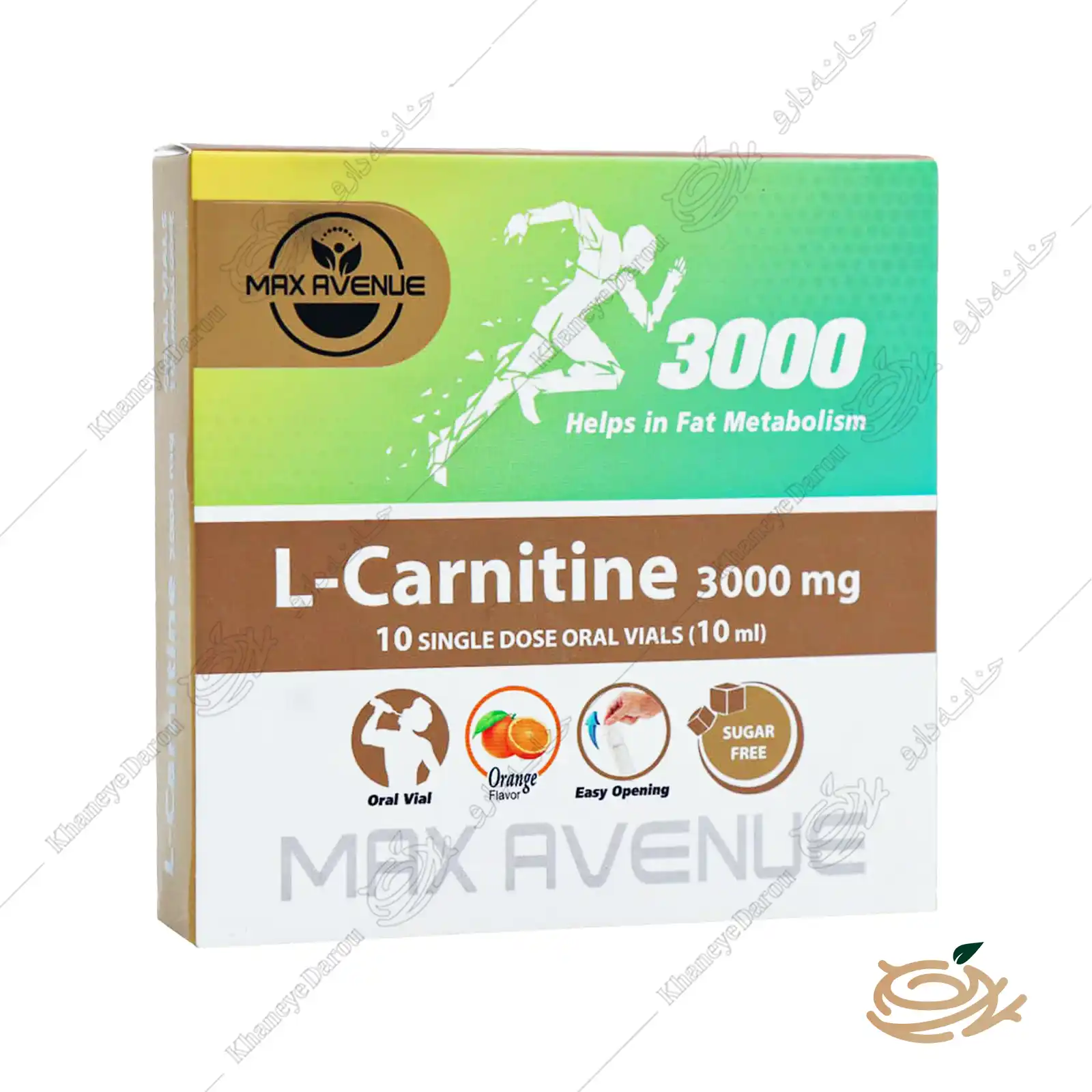 Max Avenue l Carnitine 3000 mg ویال ال کارنیتین 3000 میلی گرم مکس اونیو